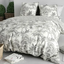 Parure housse de couette Fauve blanche