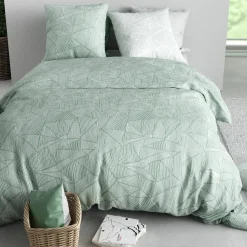 Parure Housse de Couette verte