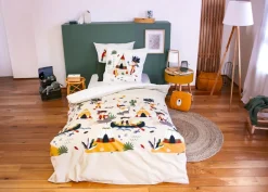 Parure housse de couette en Coton multicolore