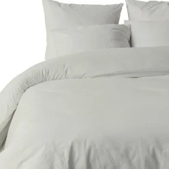 Parure housse de couette unie ivoire