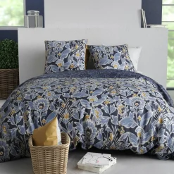 Parure housse de couette Penelope bleue