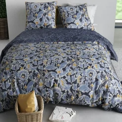 Parure housse de couette Penelope bleue