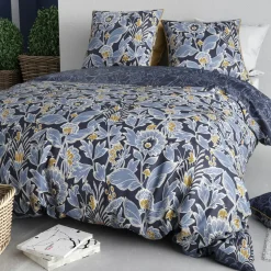 Parure housse de couette Penelope bleue