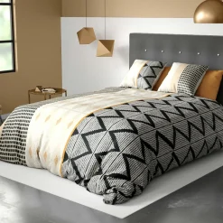 Parure Housse de Couette 3pcs 100% Coton 57fils madi