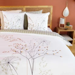 Parure housse de couette Soliflore blanche