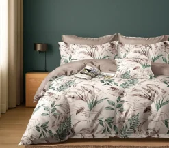 Parure housse de couette en Coton rose