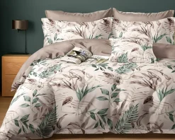 Parure housse de couette en Coton rose