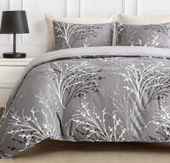 Parure housse de couette en Coton grise