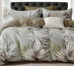 Parure housse de couette 100% Percale de Coton verte