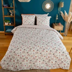 Parure housse de couette Denia blanche - 240x220 cm