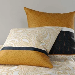 Parure housse de couette Felora jaune