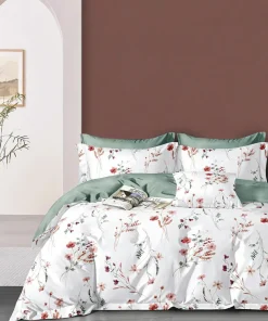 Parure housse de couette 100% Percale de Coton blanche