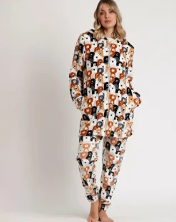 Peignoir à capuche Family Bear Family C marron