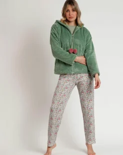 Peignoir Art is Life Mod B vert feuille