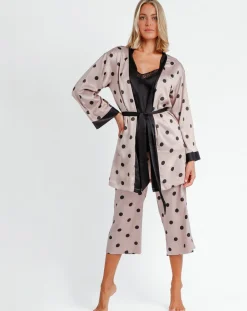 Peignoir Elegant Dots rose