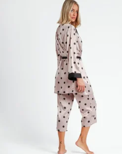 Peignoir Elegant Dots rose