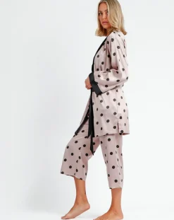 Peignoir Elegant Dots rose