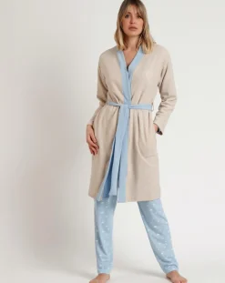 Peignoir femme Sleep All Day beige