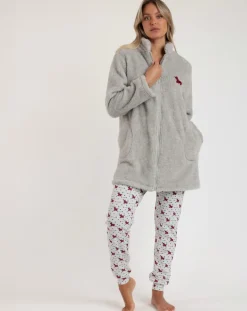 Peignoir Lou Lou gris chiné