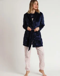 Peignoir You Are So Loved E bleu marine