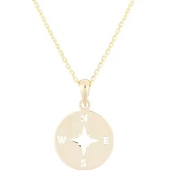 Pendentif Boussole or jaune