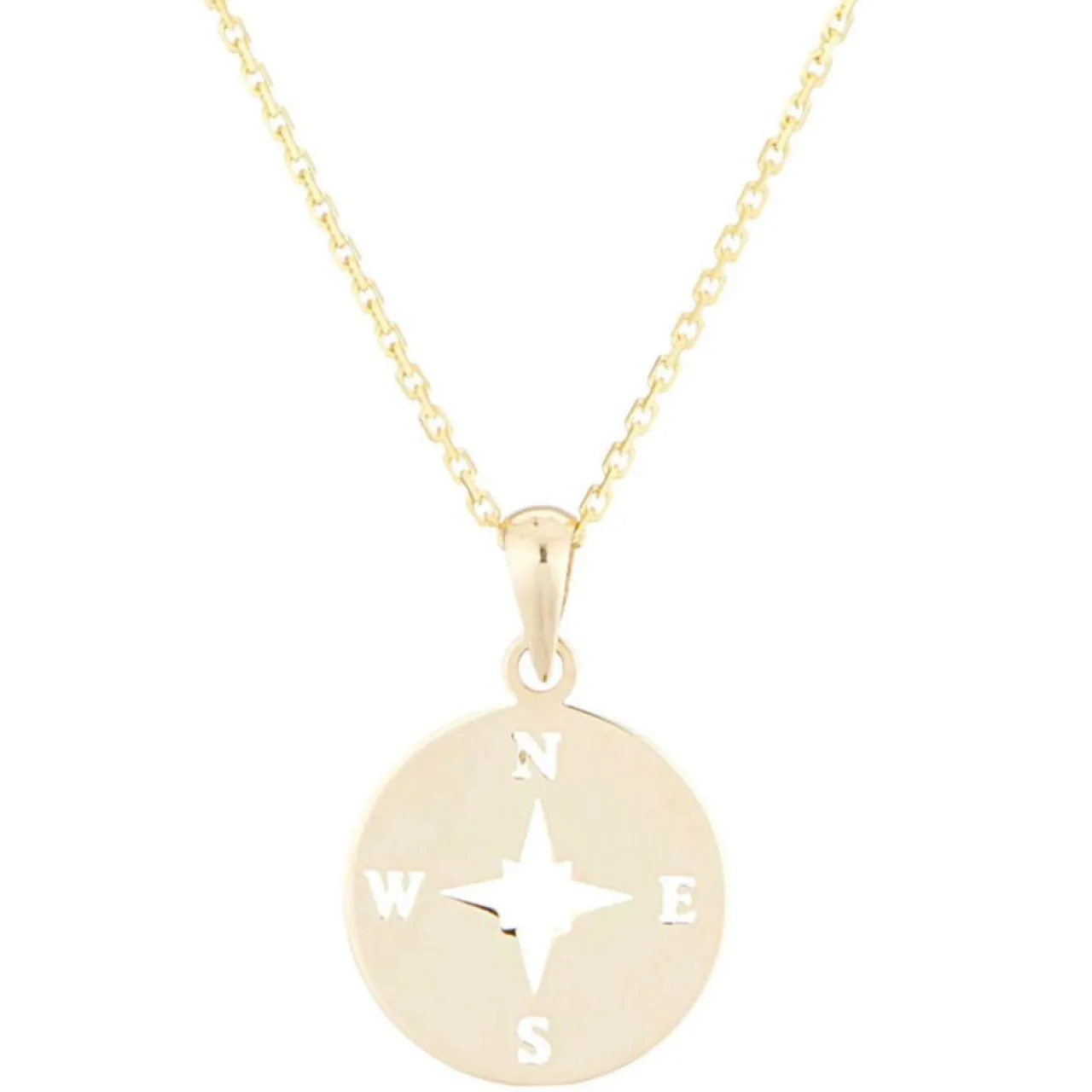 Pendentif Boussole or jaune