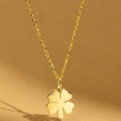 Pendentif enfant Trèfle or jaune