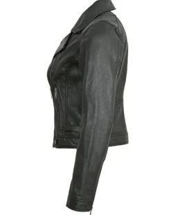 Perfecto en Cuir Colomba noir