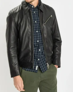 Perfecto en Cuir Grainé noir