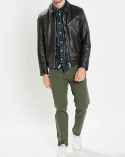 Perfecto en Cuir Grainé noir