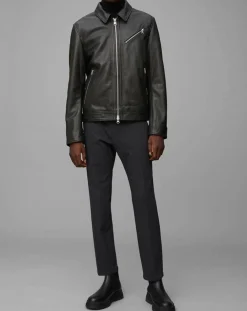 Perfecto en Cuir Grainé noir