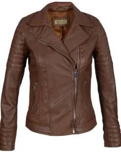 Perfecto en Cuir Jessy cognac