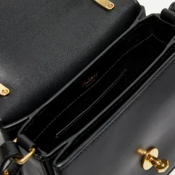 Petit sac à main en Cuir Lana noir - 18,5x13x8 cm