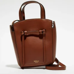 Petit sac à main en Cuir Mini Clovelly chêne brillant - 16x18x7 cm