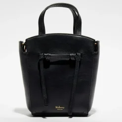 Petit sac à main en Cuir Mini Clovelly noir - 16x18x7 cm