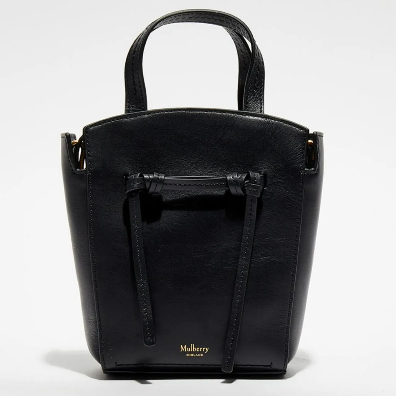 Petit sac à main en Cuir Mini Clovelly noir - 16x18x7 cm