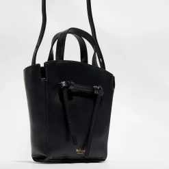 Petit sac à main en Cuir Mini Clovelly noir - 16x18x7 cm