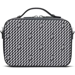 Petit Sac en Toile enduite Pyla noir/blanc - 13x19x6.5 cm