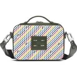 Petit Sac en Toile enduite Pyla vert/multicolore - 13x19x6.5 cm