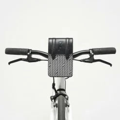 Petit Sac en Toile enduite & Cuir Arguin noir/blanc - 18x11.5x3 cm