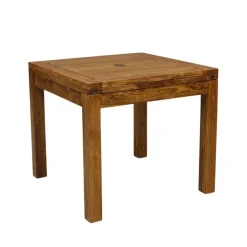 Petite table à manger carrée allonge 70 Acacia Gordon Naturel - 70x70x78 cm