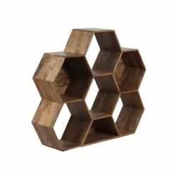 Petite étagère hexagonale Mango M&M offre Marron - 130x30x113 cm