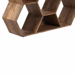 Petite étagère hexagonale Mango M&M offre Marron - 130x30x113 cm