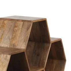 Petite étagère hexagonale Mango M&M offre Marron - 130x30x113 cm