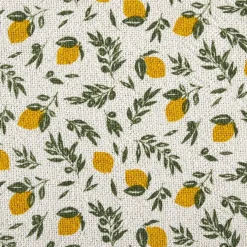 Plaid à franges Bain de Soleil jaune/vert - 120x150cm