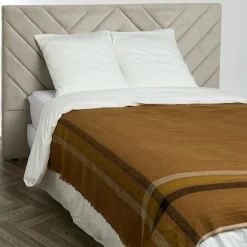 Plaid 100% Lin Malibu charbon - 135x190 cm