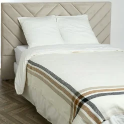 Plaid 100% Lin Paros tabac - 135x190 cm