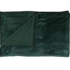 Plaid en Flanelle embossé vert sapin - 150x200 cm