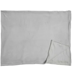 Plaid en Microfibre gris clair - 150x200 cm