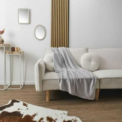 Plaid en Microfibre gris clair - 120x150 cm